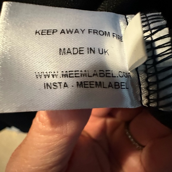 NWT MEEM Label Black Midi Dress w/pockets UK SZ: SM (see last pic - size guide) - Picture 14 of 16